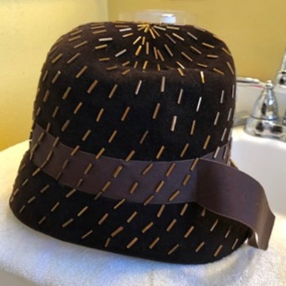 Jean Arlett di Firenze Green Velvet Vintage Hat main image 6